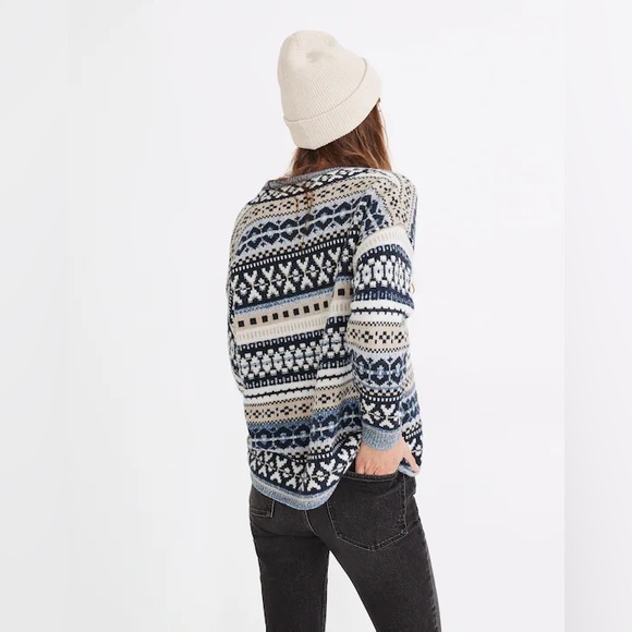 Madewell Forrest Fair Isle V-Neck Sweater - Picture 2 of 10